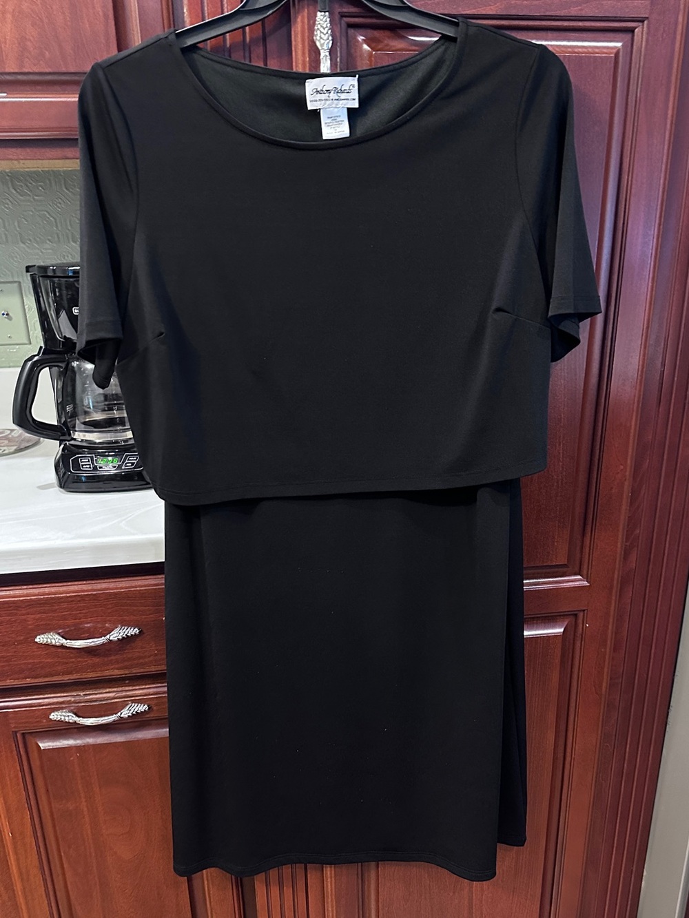 Anthony Richards Black Layered Midi Dress